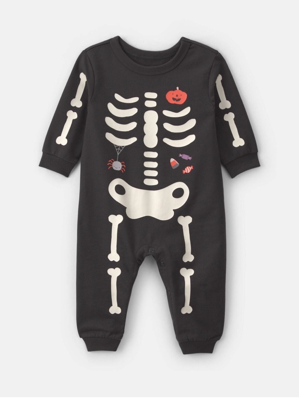 NWT Carter’s Black Skeleton One-Piece Romper